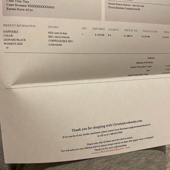 Authentic Daffodile 160 pony leopard Louboutin 39 - Picture 15 of 16